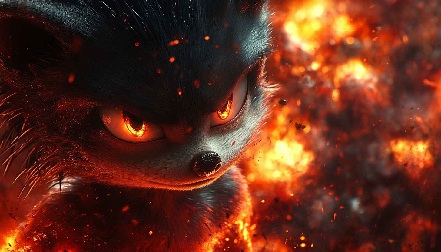 Werehog Wallpaper: Fiery Eyes, Intense Stare, Gaming Wallpaper