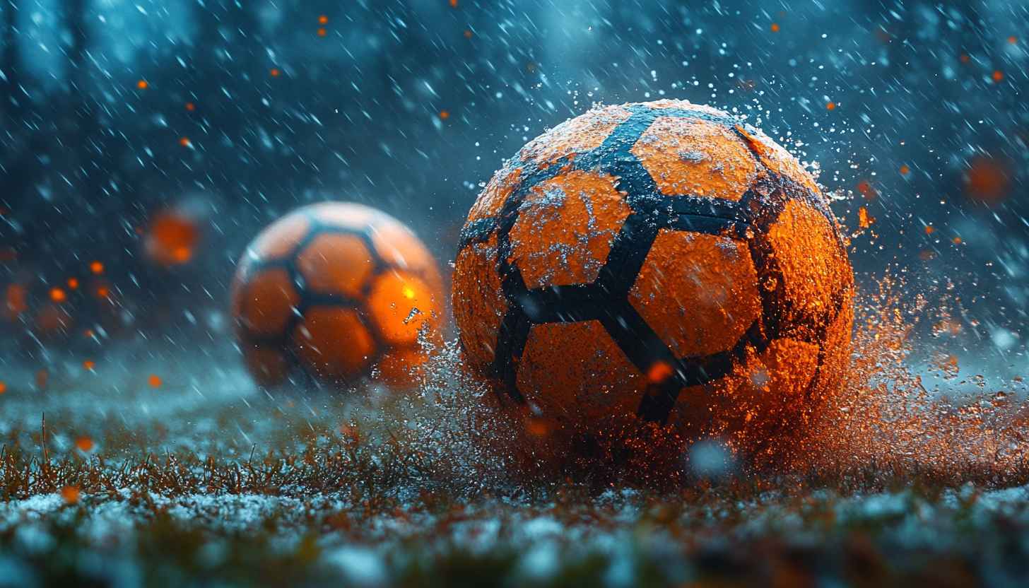 Orange Football Wallpaper | Rainy Season | Sports Wallpaper