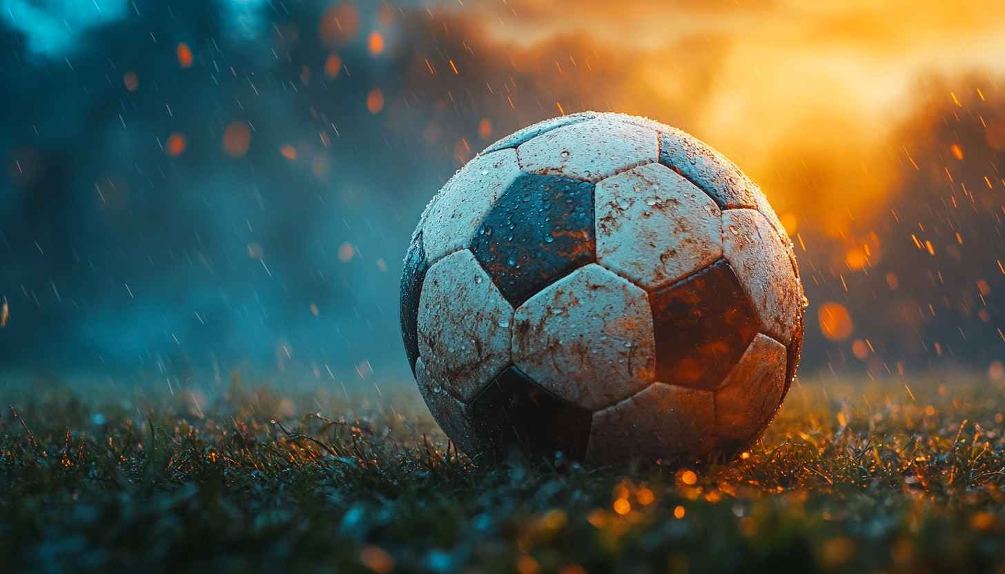Soccer Ball Wallpaper, Rainy Day, Sports, Football Field