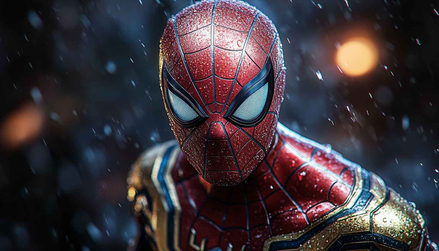 Spiderman Wallpaper: Marvel Superhero, Close-Up, 4K Resolution, Desktop