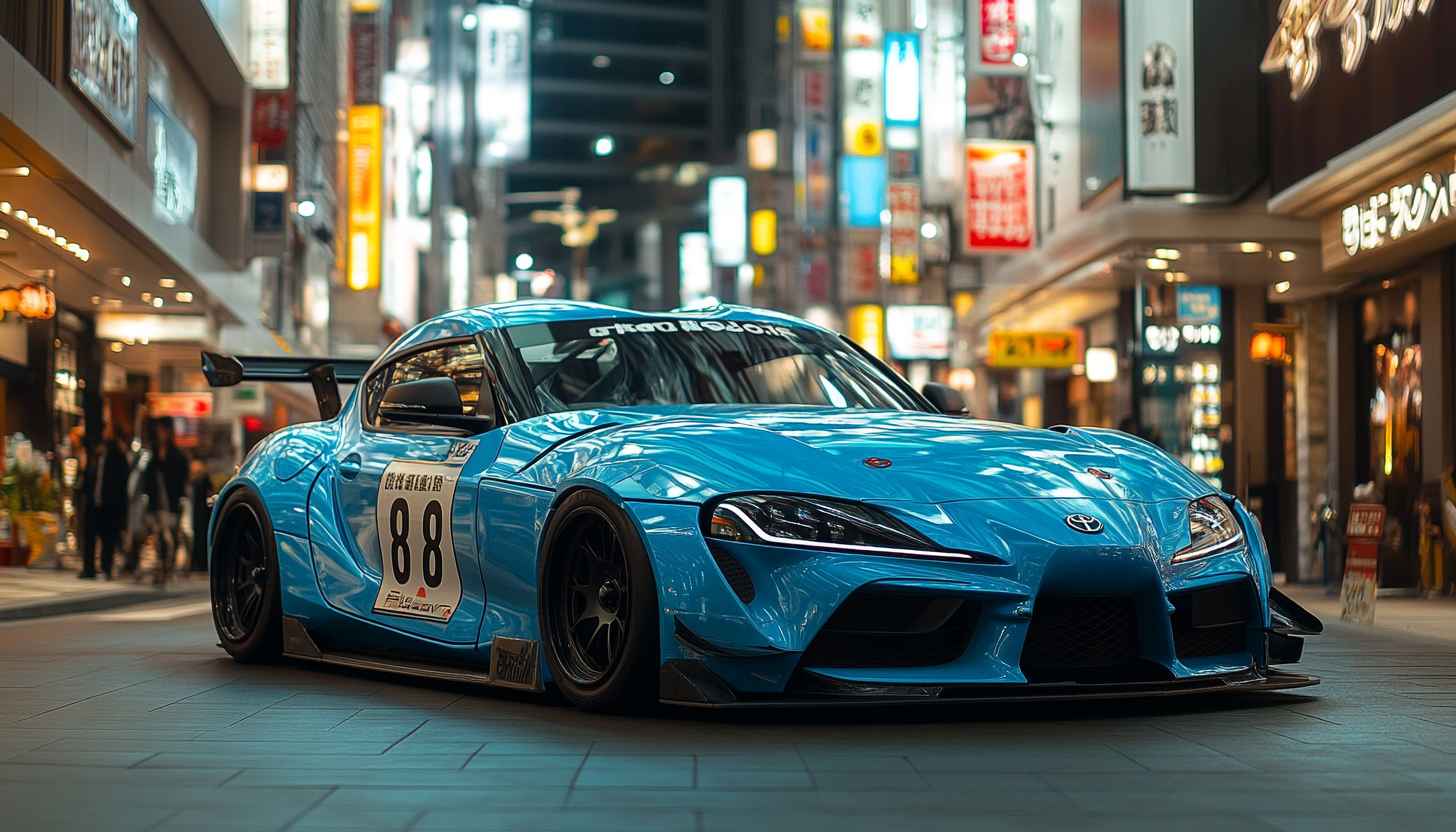 Toyota Supra Wallpaper, JDM Car, Modified Car, 4K Wallpaper