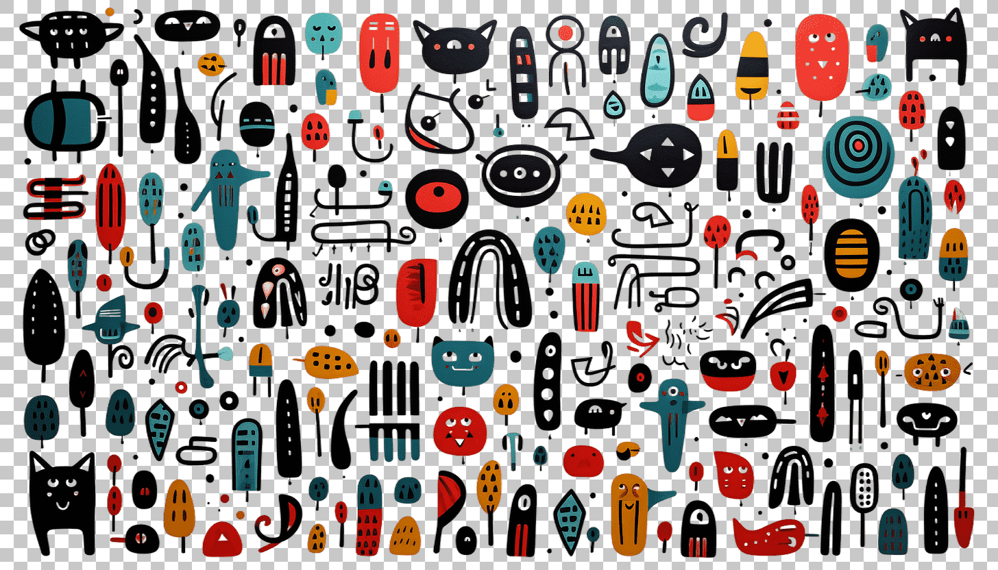 Doodle Patterns Scribbles Sketches element, Playful Doodling, Whimsical Patterns, Hand-drawn Designs, Transparent Doodles, Sketchy Artistry, Creative Scribbles