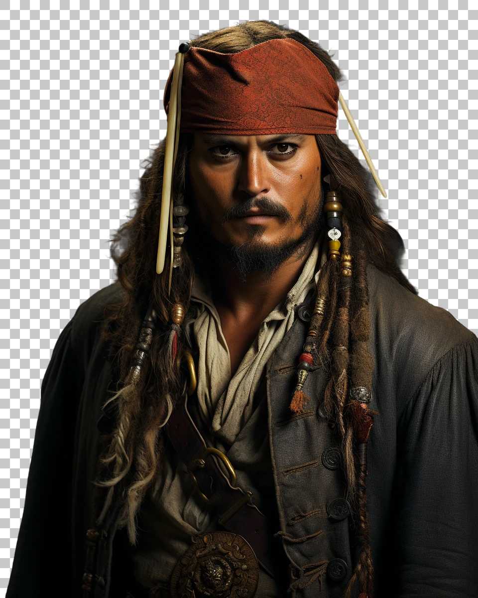 High-Quality : Captain Jack Sparrow PNG Image