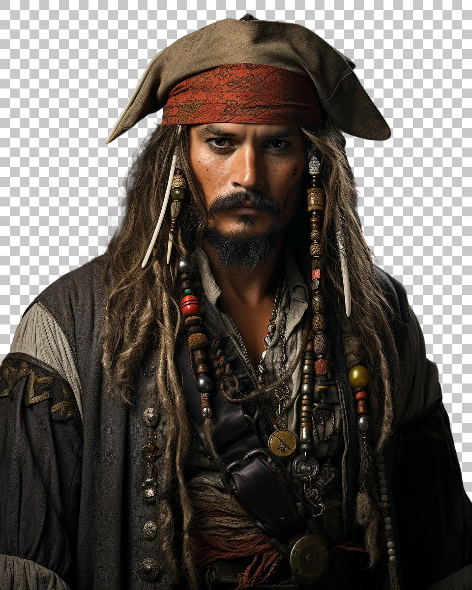 High Quality Captain Jack Sparrow PNG -  Available