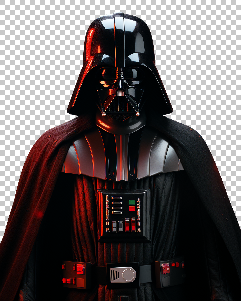 Clear Darth Vader Star War Illustration with Transparency, dark side