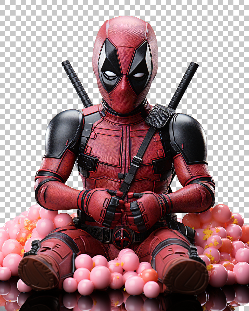 Transparent Deadpool Artwork for Dynamic Illustrations, Marvel character
