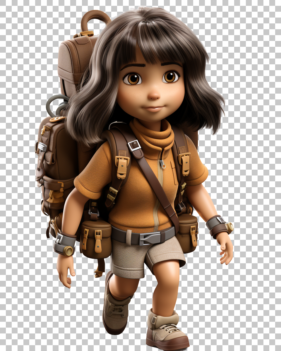 Dora the Explorer Portrait in PNG for Endless Adventures, Nickelodeon, cartoon