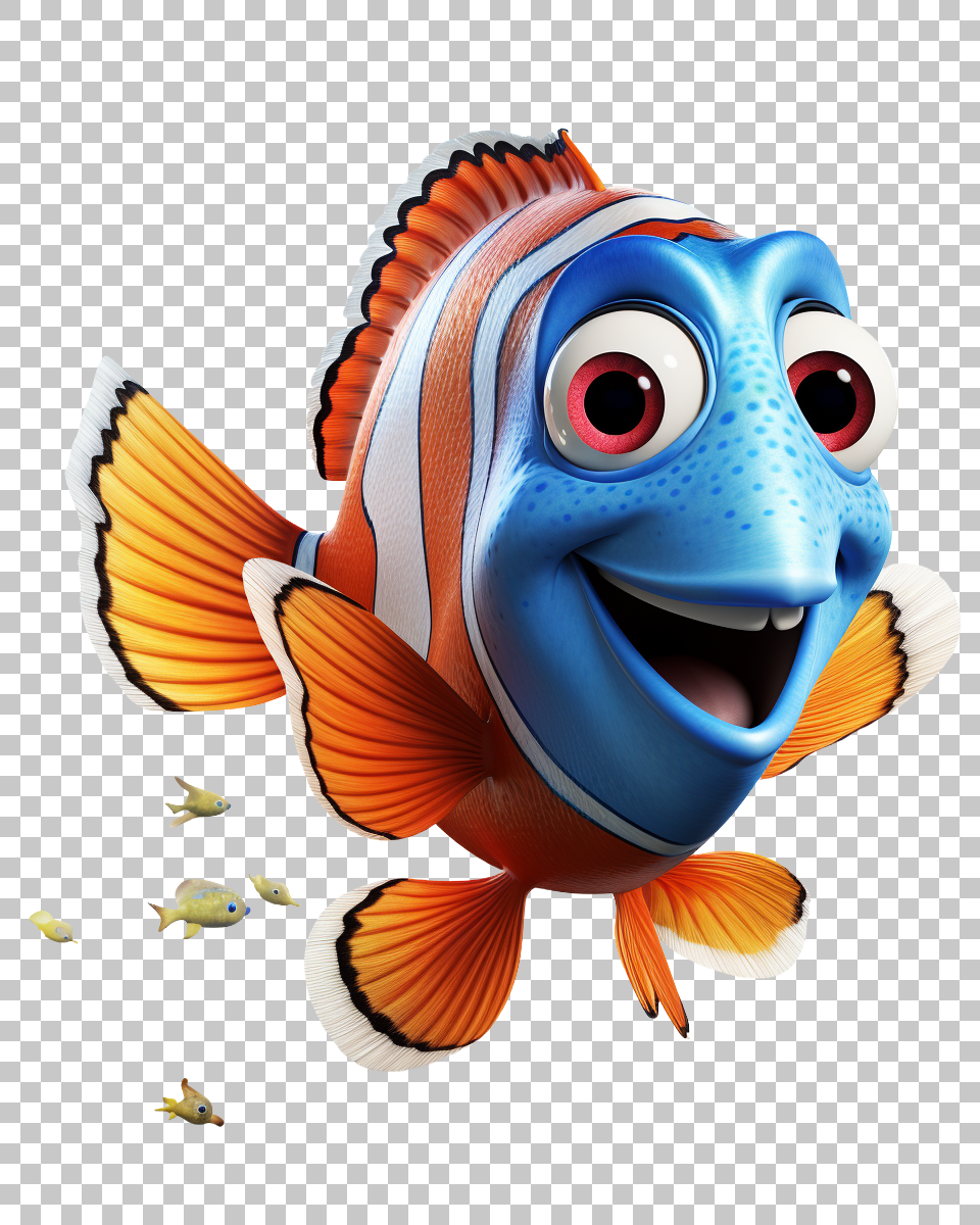 Curious Dory from Finding Nemo Graphic in PNG transparent background, forgetful fish, Pixar