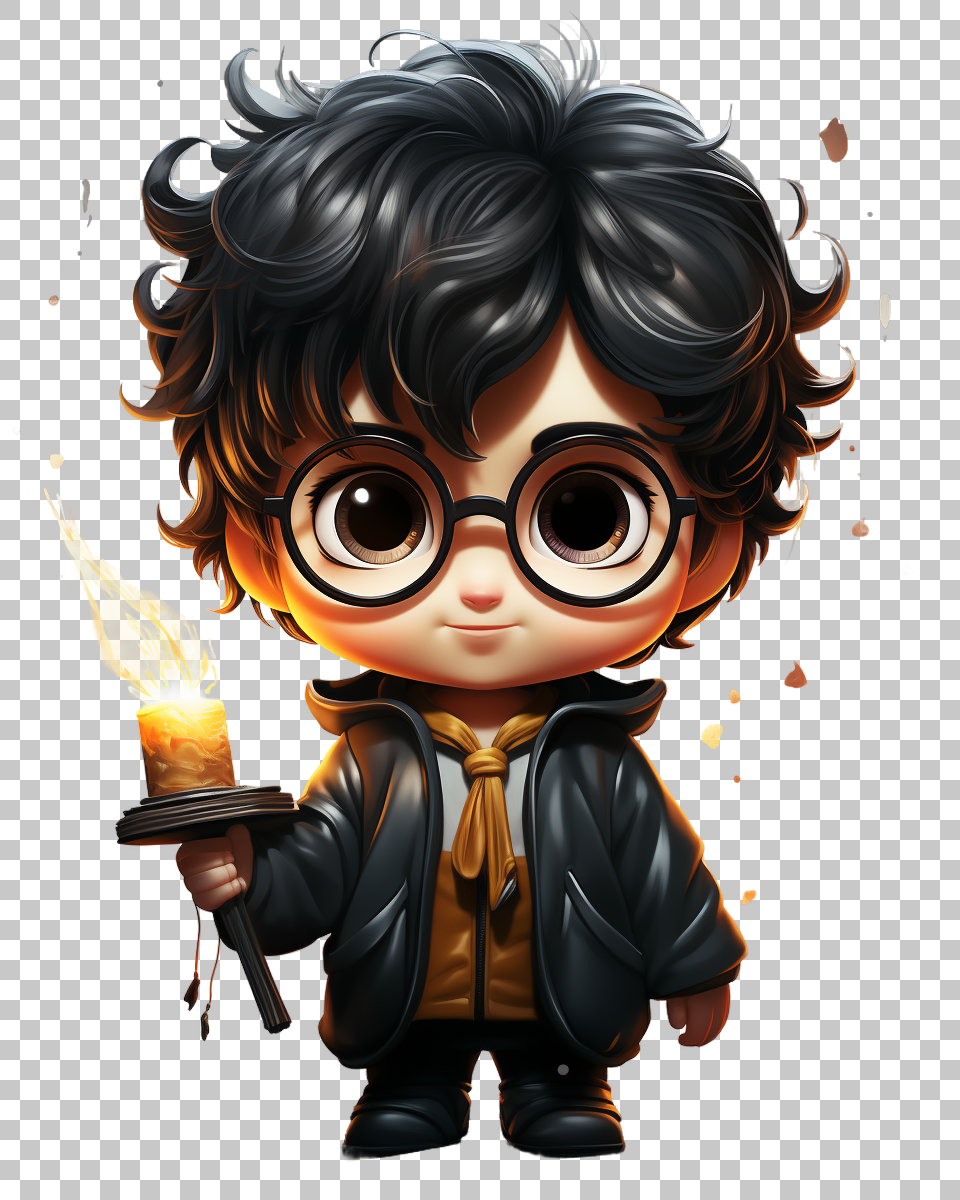 Whimsical Harry Potter PNG, Vibrant Tribute to J.K. Rowling's Magical Masterpiece, Sorcerer