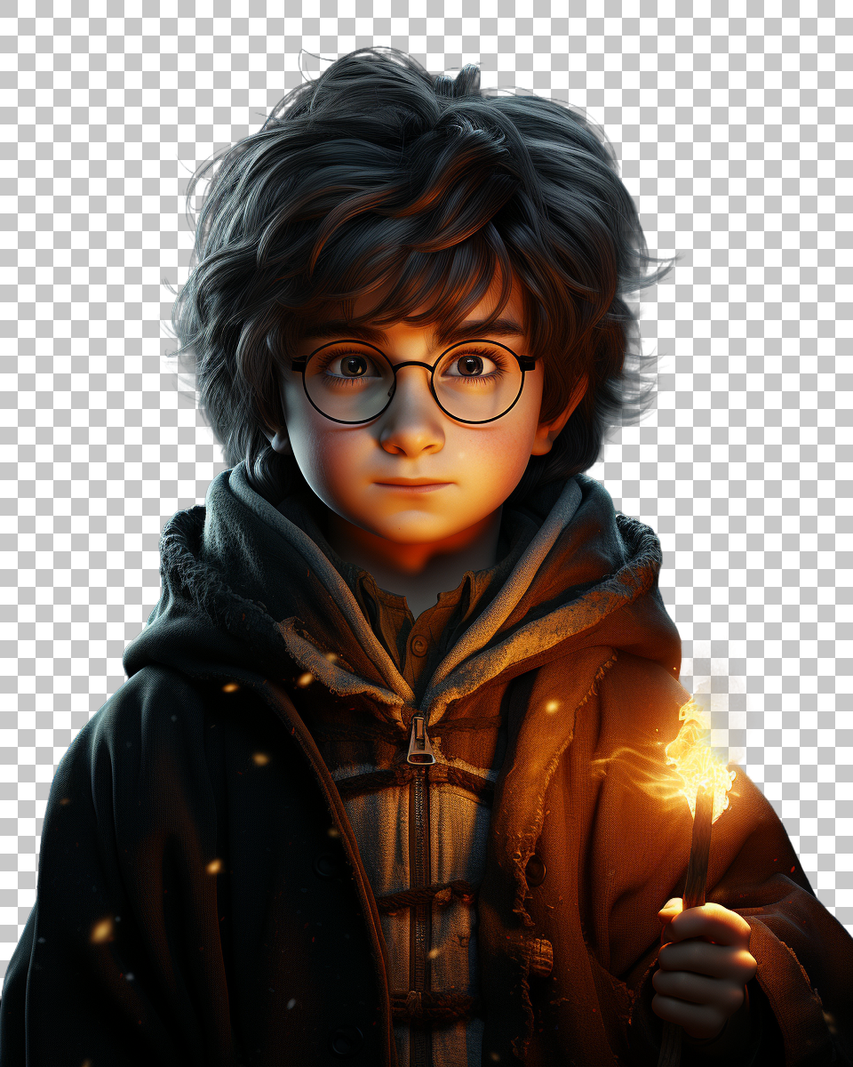 Harry Potter PNG Transparent Background Portrait, Whirlwind of Adventure from the Wizarding World, Sorcerer