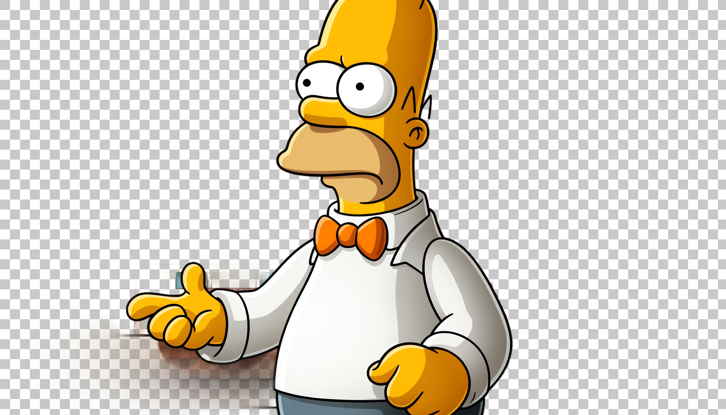 Dynamic Homer Simpson PNG, An Artistic Tribute to the Legendary TV Character, Cartoon Dad