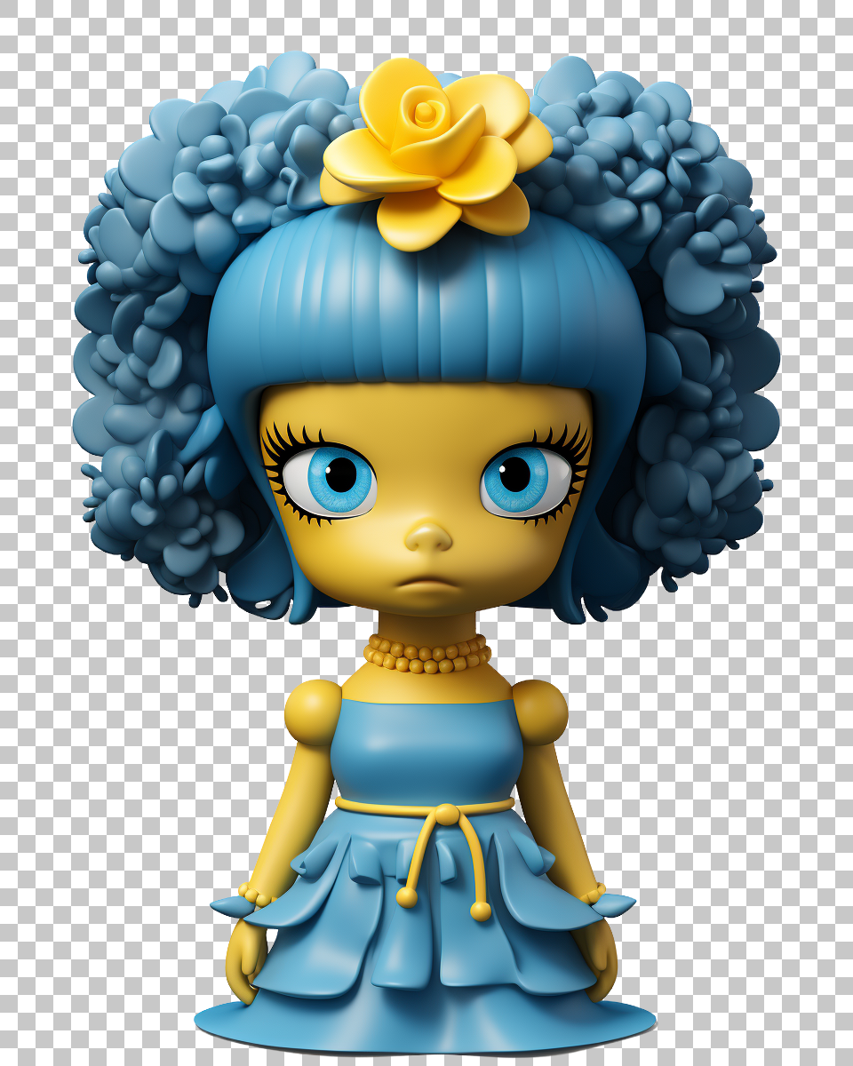 Whimsical Marge Simpson PNG, Vibrant Tribute to the Beloved TV Mom, Cartoon, TV Show