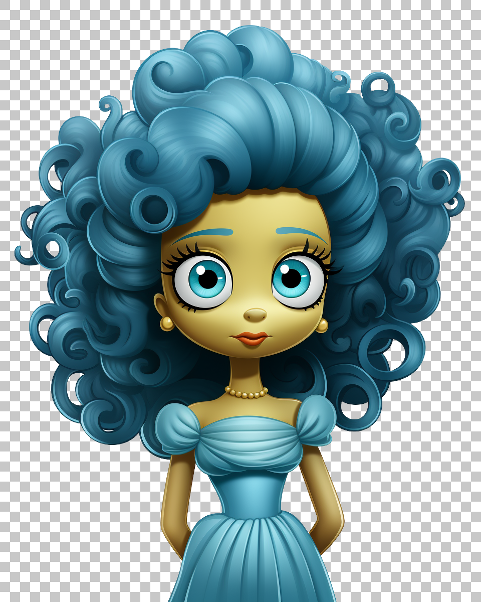 Enigmatic Marge Simpson PNG, Captivating Depiction of the Endearing Mother, TV Show, Animation