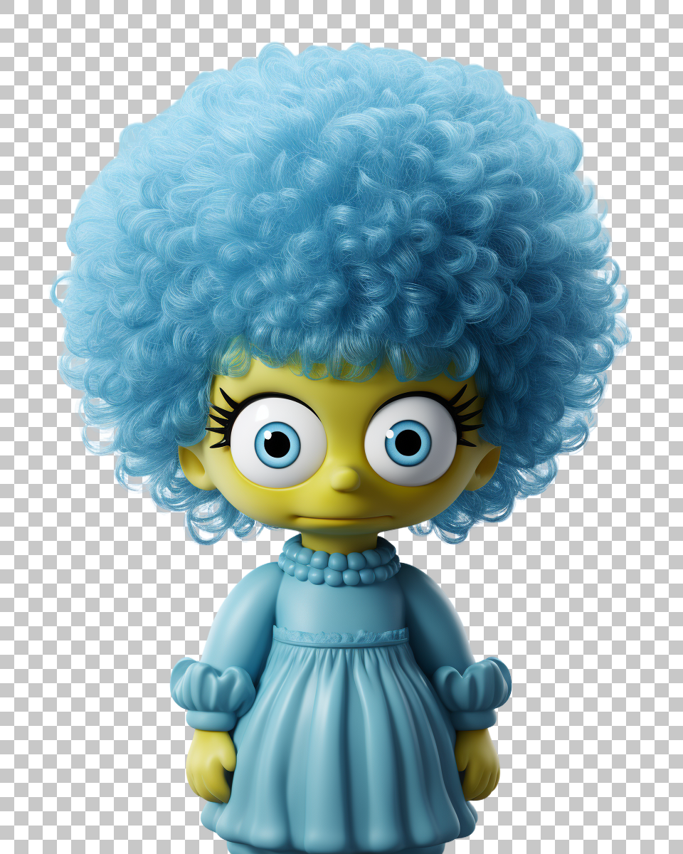 Marge Simpson PNG, Whimsical Artwork of The Simpsons' Matriarch, Comedy, Cartoon