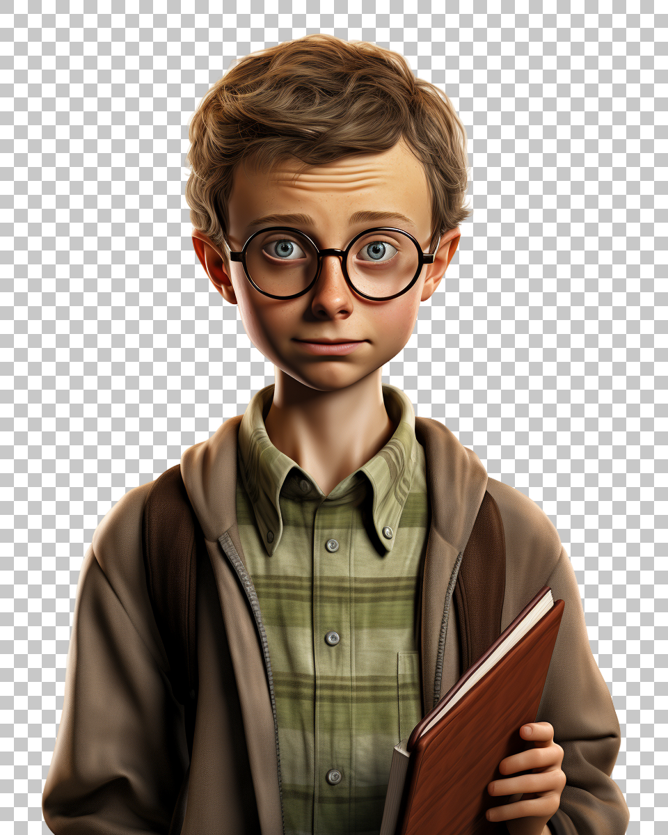 Morty Smith Rick's Grandson PNG Portrait, Multiverse Adventures, Vintage Cartoon