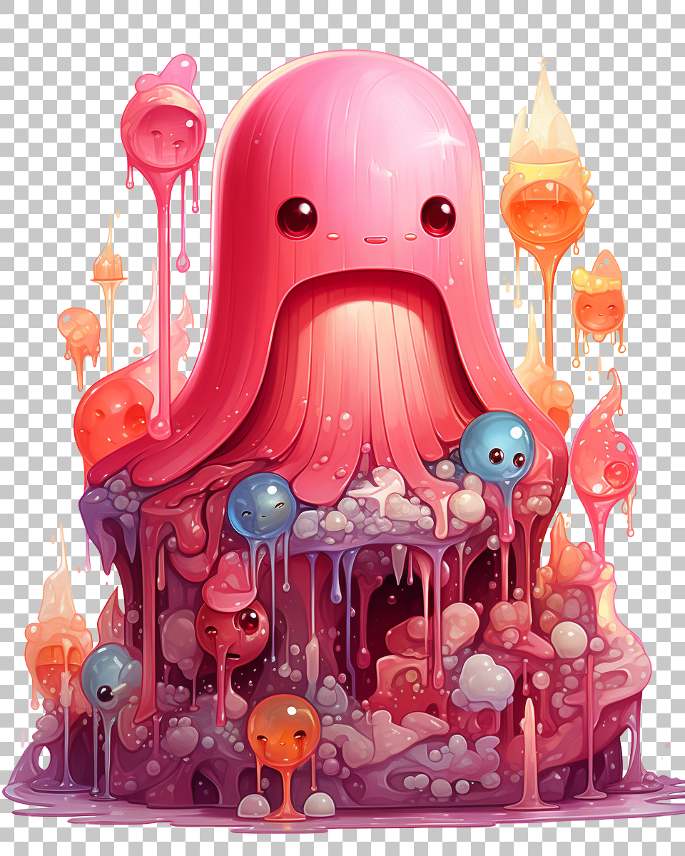 Princess Bubblegum PNG Artwork, Vibrant Candy Kingdom Scene, Cartoon, Animation