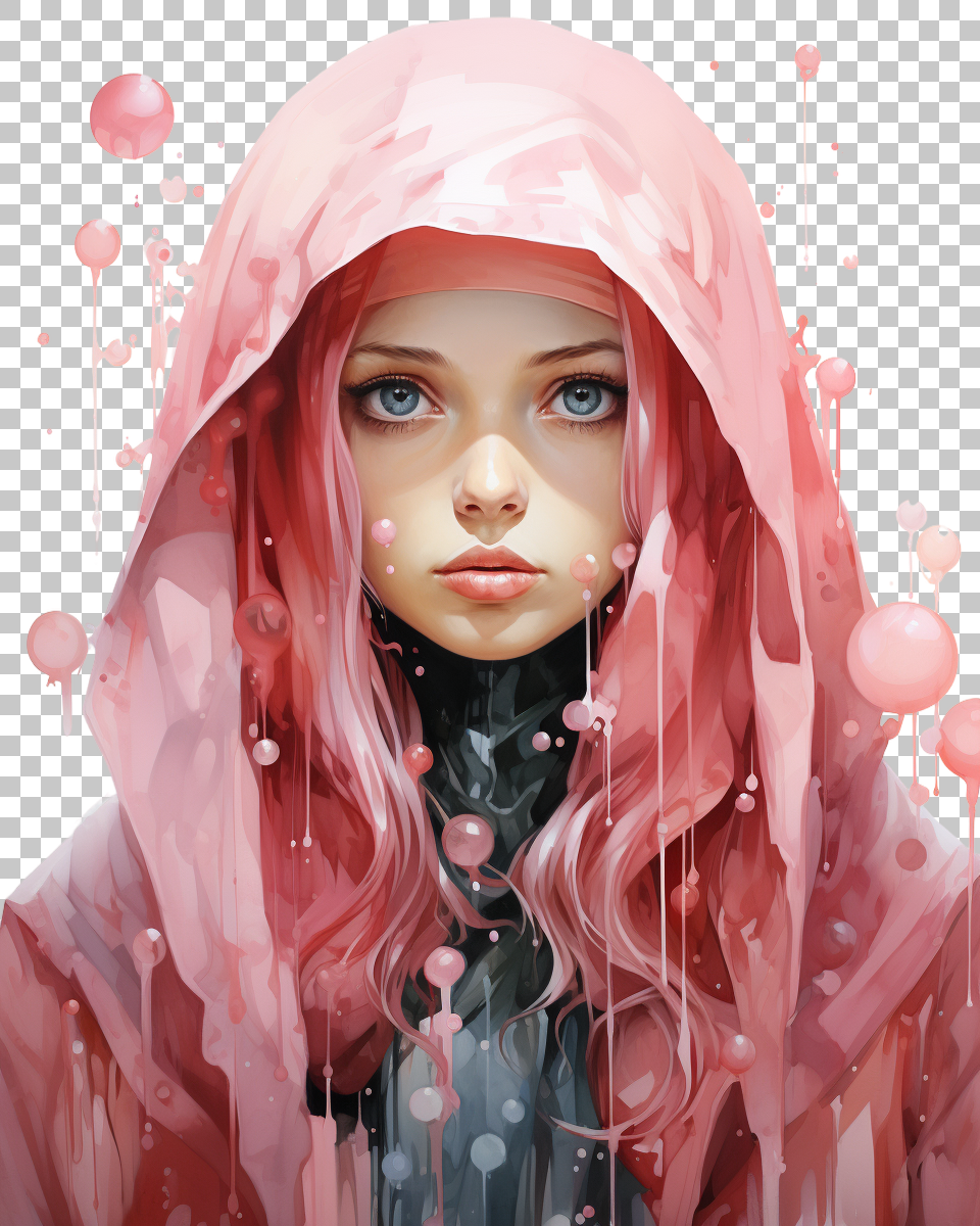 Vibrant Princess Bubblegum PNG, Cartoon Character Illustration, Animation, Vintage