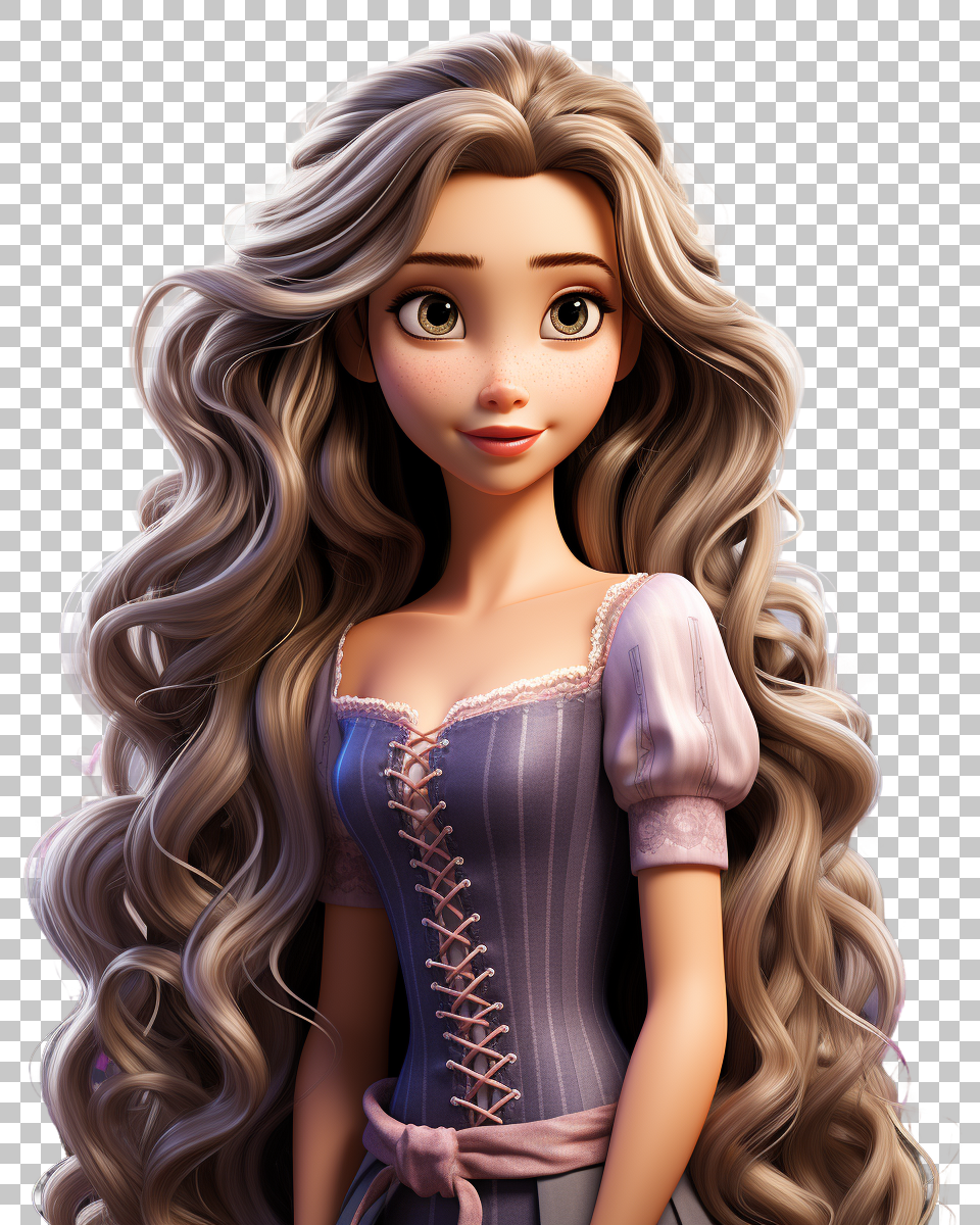 Rapunzel PNG Art, Fairytale Princess Illustration, Cartoon, Fantasy
