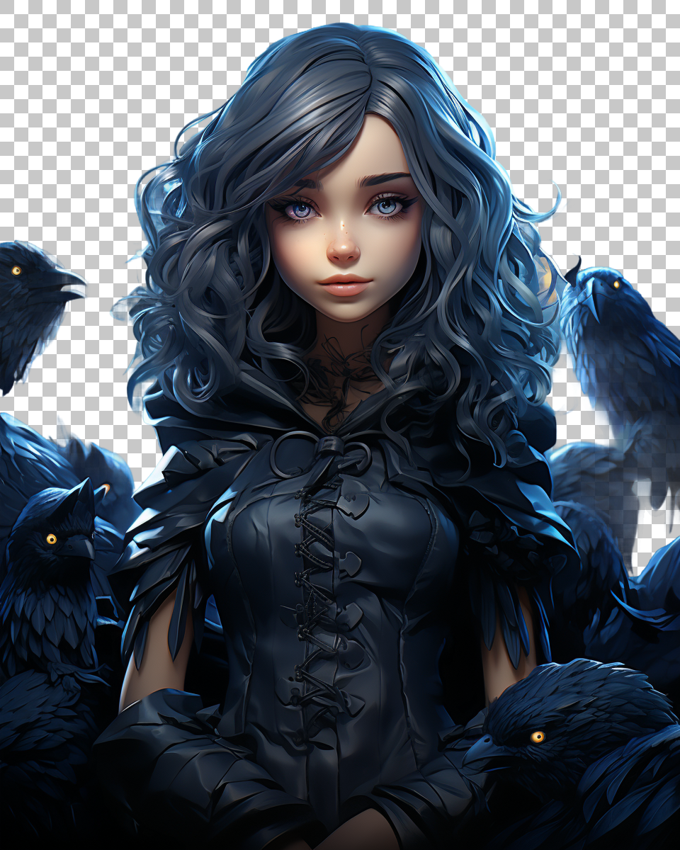 Dynamic Raven Teen Titans PNG, Mysterious DC Comics Hero, Cartoon, Vintage