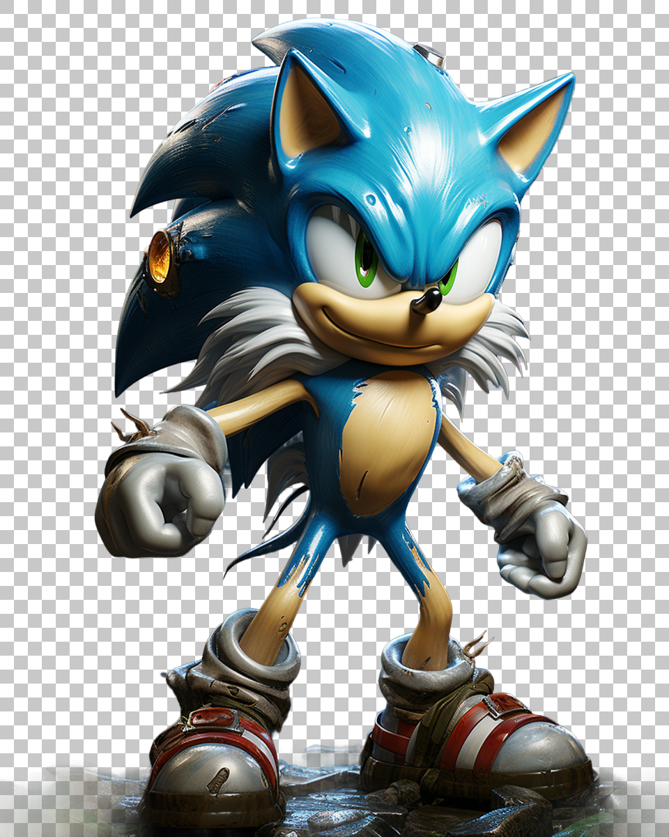 Sonic the Hedgehog PNG Drawing, Celebrating Legendary Video Game Speedster