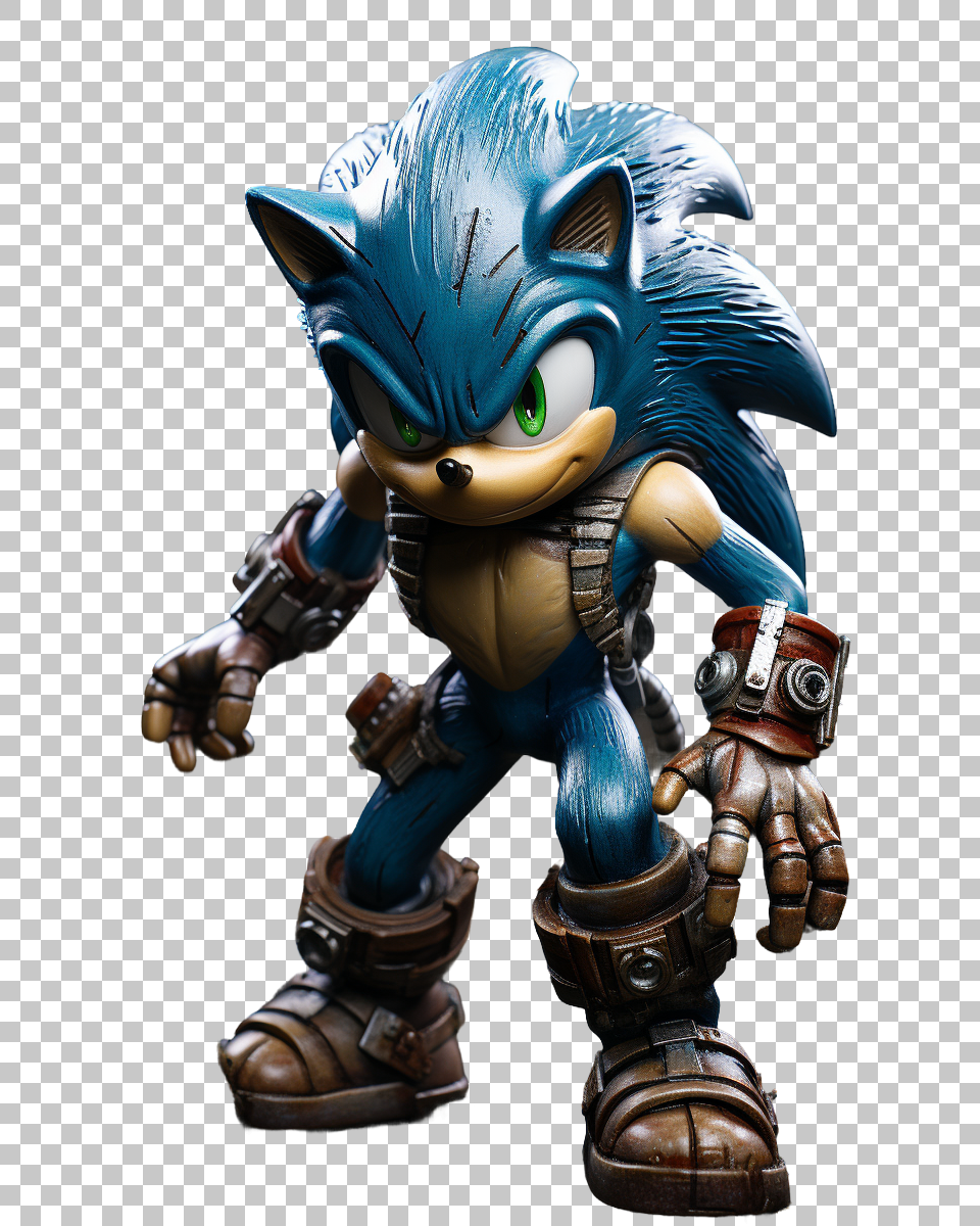 Sonic the Hedgehog PNG Drawing, Classic Cartoon Speedster Portrait, Gaming