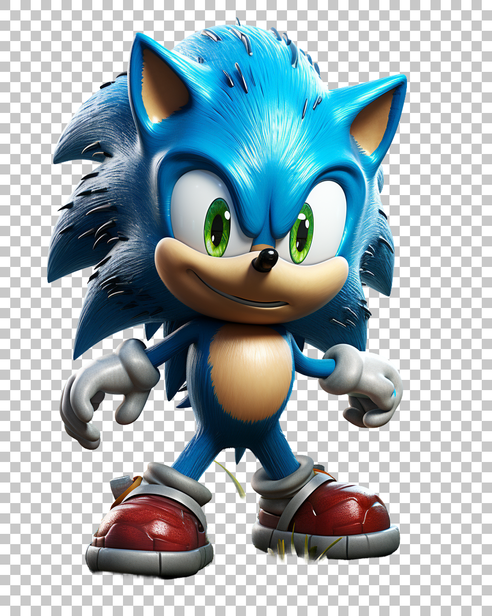 Sonic the Hedgehog PNG, Classic Blue Blur Illustration, Video Game Character