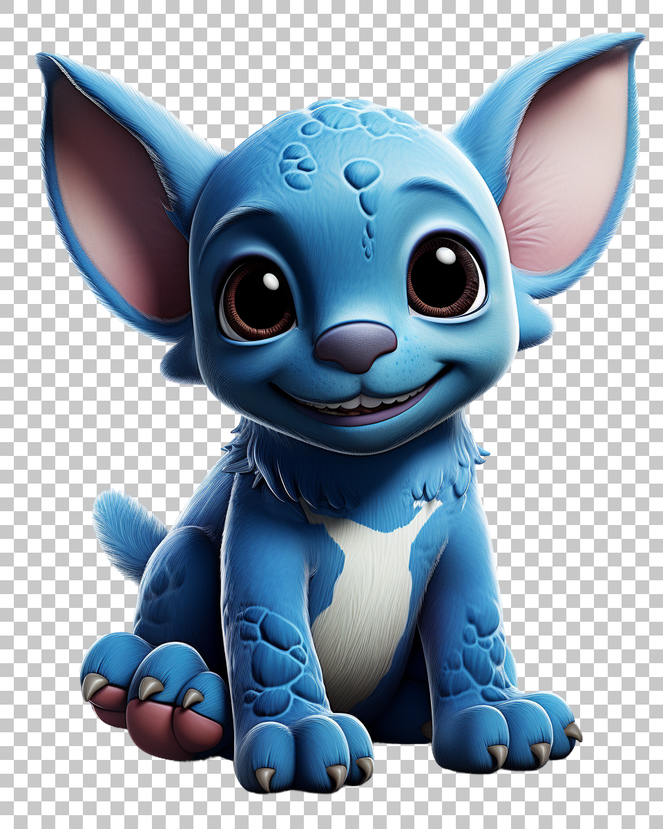 Stitch and Lilo character design, blue alien buddy, tropical escapades