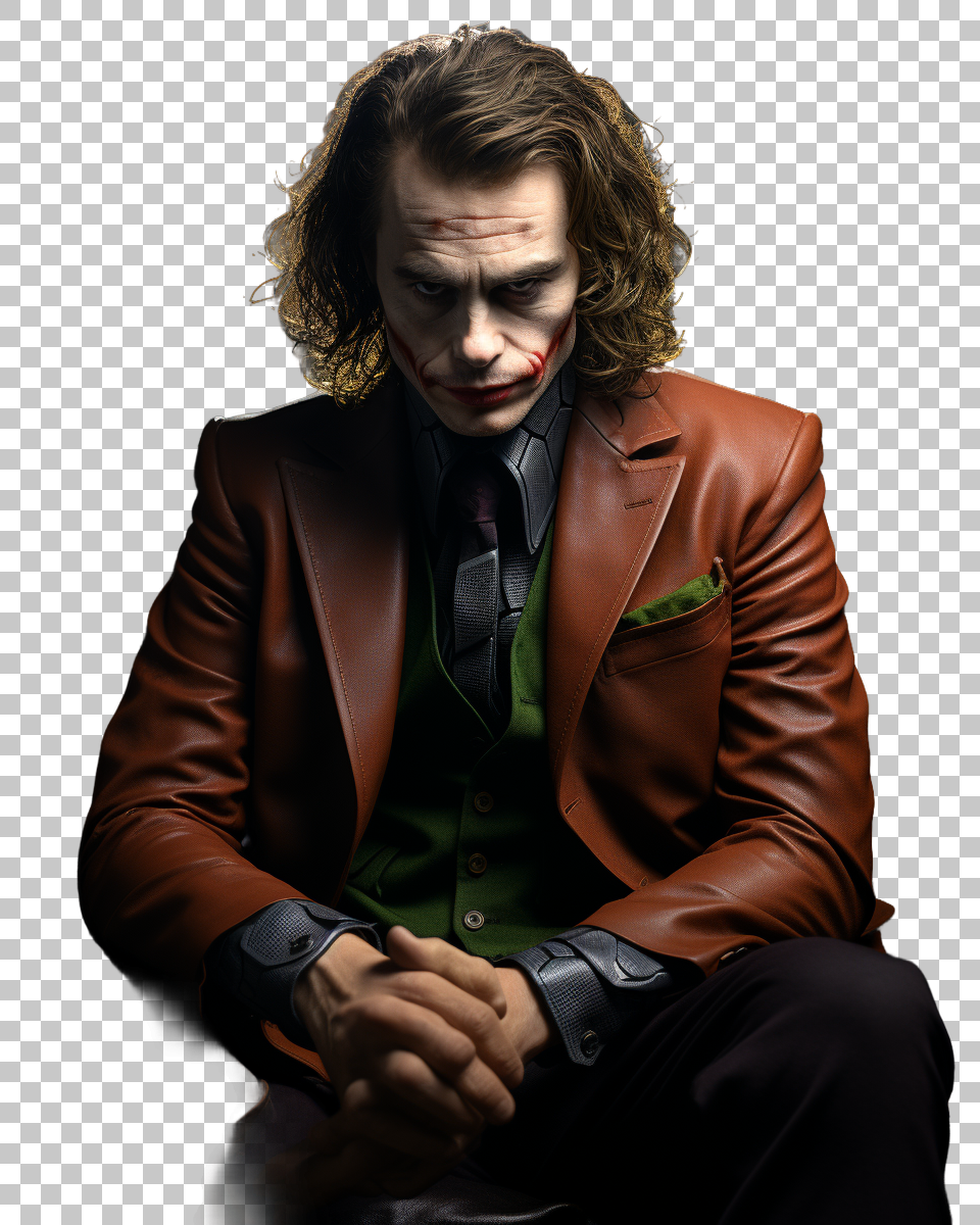 The Joker Cartoon PNG, DC Comics Supervillain Portrait