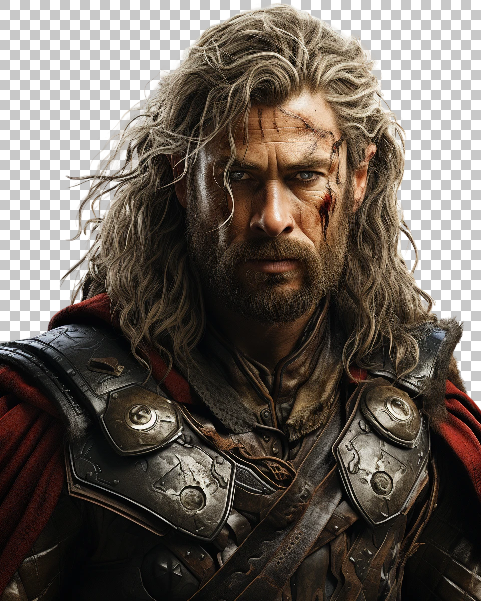 Thor Logo Clipart, Marvel Comics Deity Portrait, Asgardian Deity's Artwork