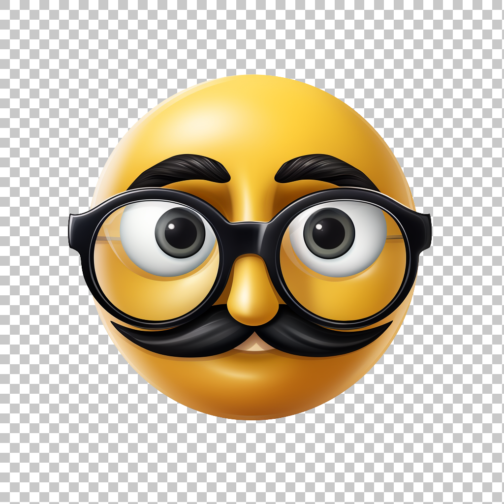 Formal Emoticon Transparent Background, Face with Monocle Icon, Sophisticated Symbol