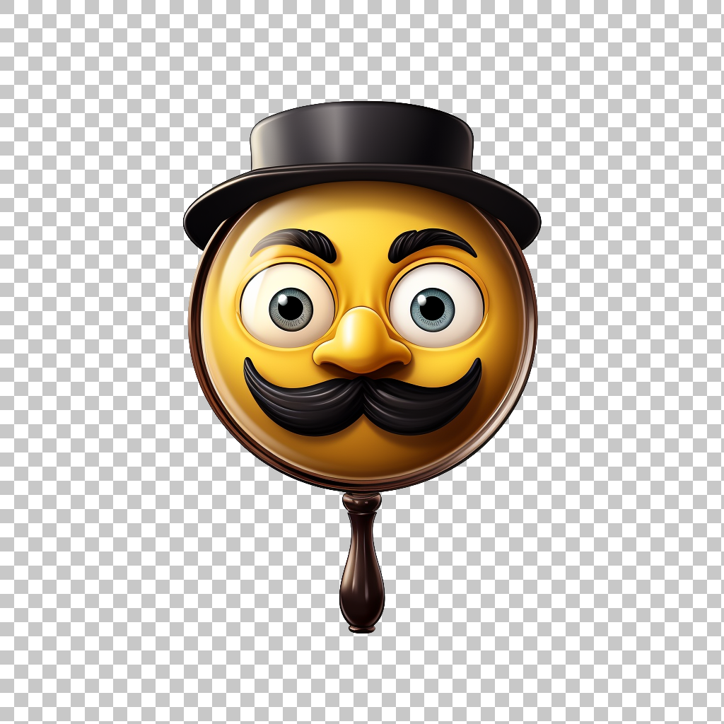 Sophisticated Emoticon PNG, Monocle Icon, Elegant Clipart