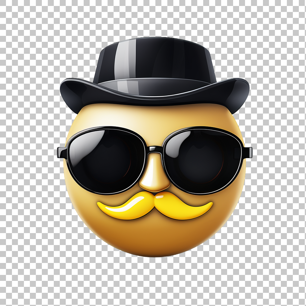 Formal Face Emoticon Transparent Background, Monocle Icon, Sophisticated Clipart