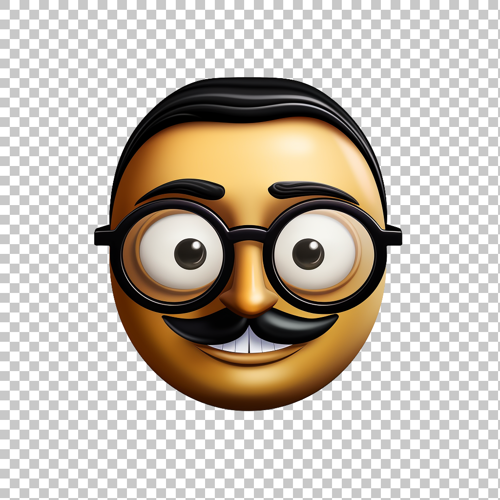 Eyeglass Emoji PNG, Face with Monocle Clipart, Sophisticated Symbol