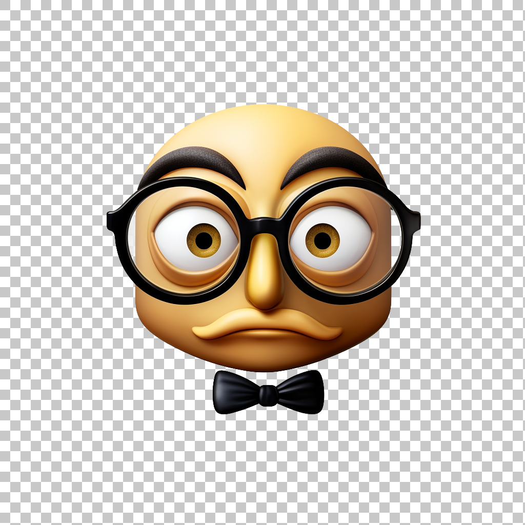 Monocle Emoticon PNG, Eyeglass Expression Clipart, Elegant Icon