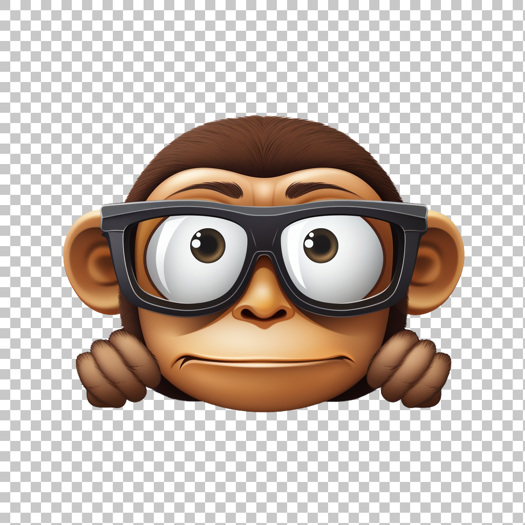 Speak No Evil Monkey PNG, Hear Speak Symbol Clipart, Primate Emoticon