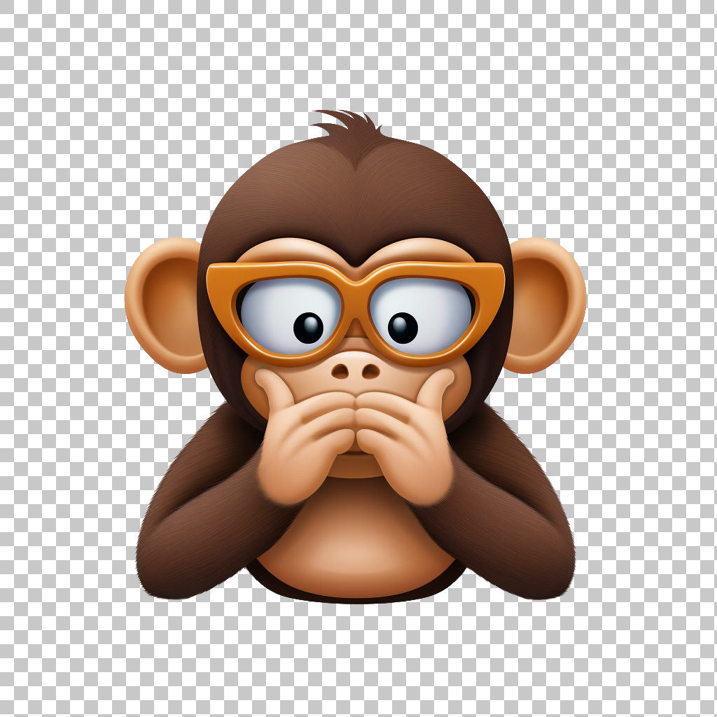 Monkey Emoji Transparent Image, Speak No Evil Clipart, Primate Symbol