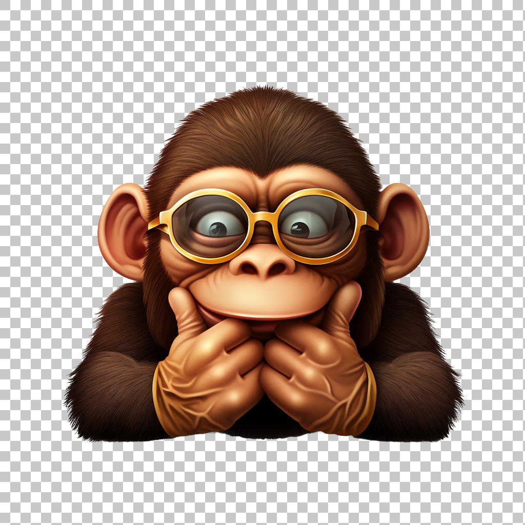 See No Evil Emoji PNG, Hear Speak Symbol Clipart, Primate Emoticon