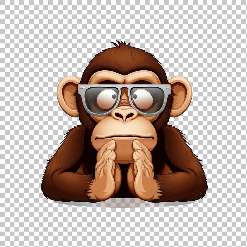Hear No Evil Monkey PNG, Speak No Evil Clipart, Primate Emoticon