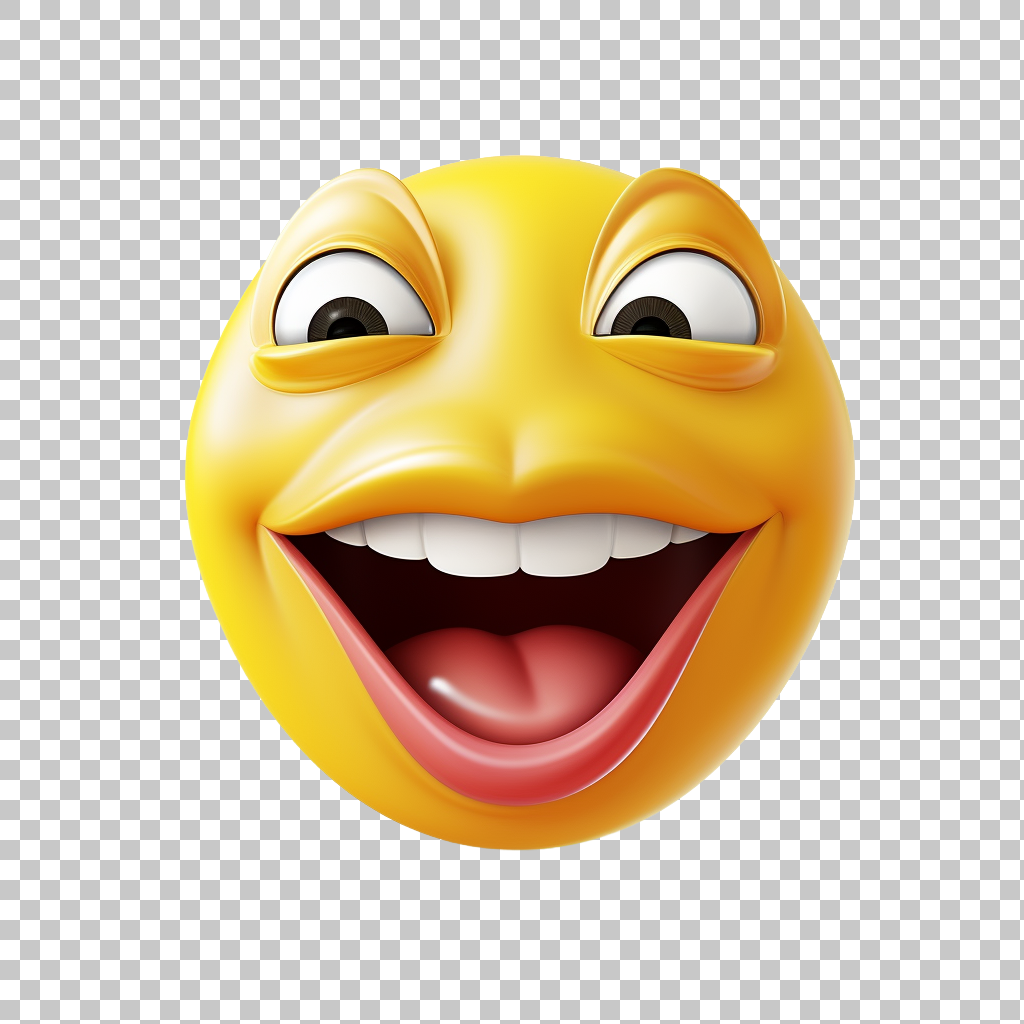Cute Winking Emoji Transparent Image, Flirty Clipart, Playful Symbol