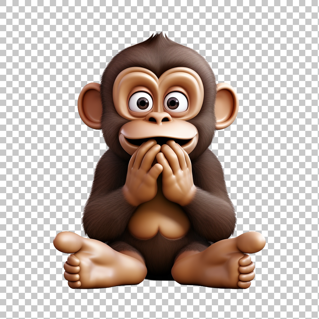 Hear No Evil Monkey Emoticon Transparent Image, Soundless Symbol, Speechless Clipart