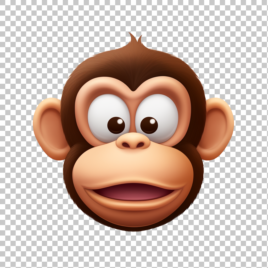 Mute Monkey Face Emoji PNG, Hushed Monkey Symbol, Soundless Expression Clipart

