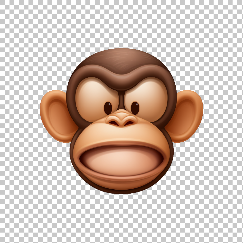 eSpeak No Evil Monkey Face Emoji PNG, Mute Monkey Expression, Silent Symbol Clipart