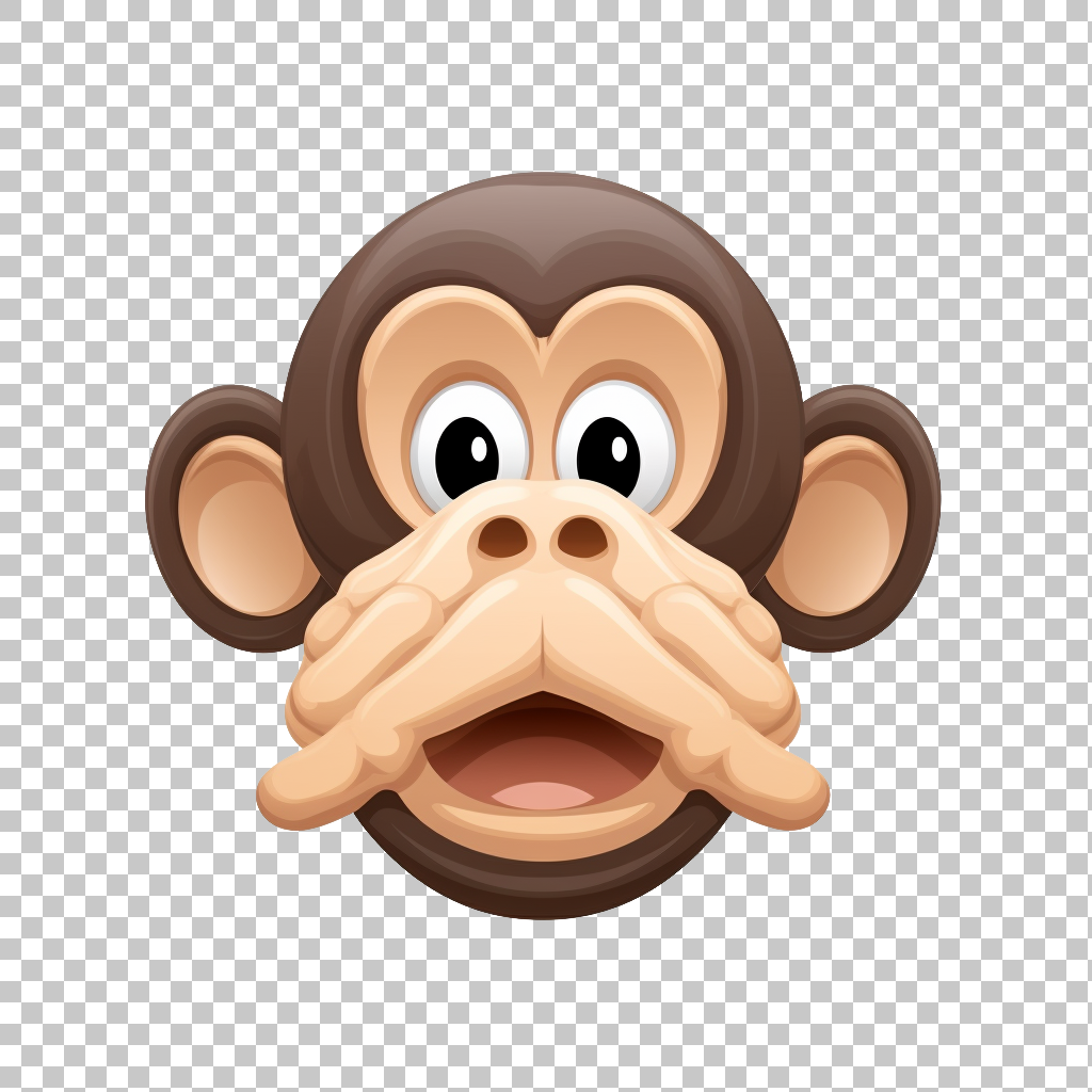 Hear No Evil Monkey Face Emoticon Transparent Image, Soundless Symbol, Speechless Clipart