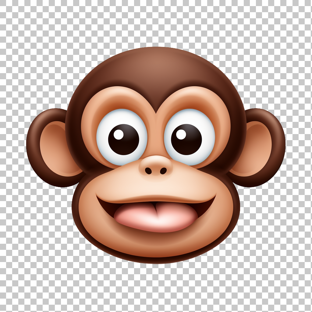 eSpeak No Evil Monkey Face Emoji PNG, Silent Monkey Expression, Muted Symbol Clipart