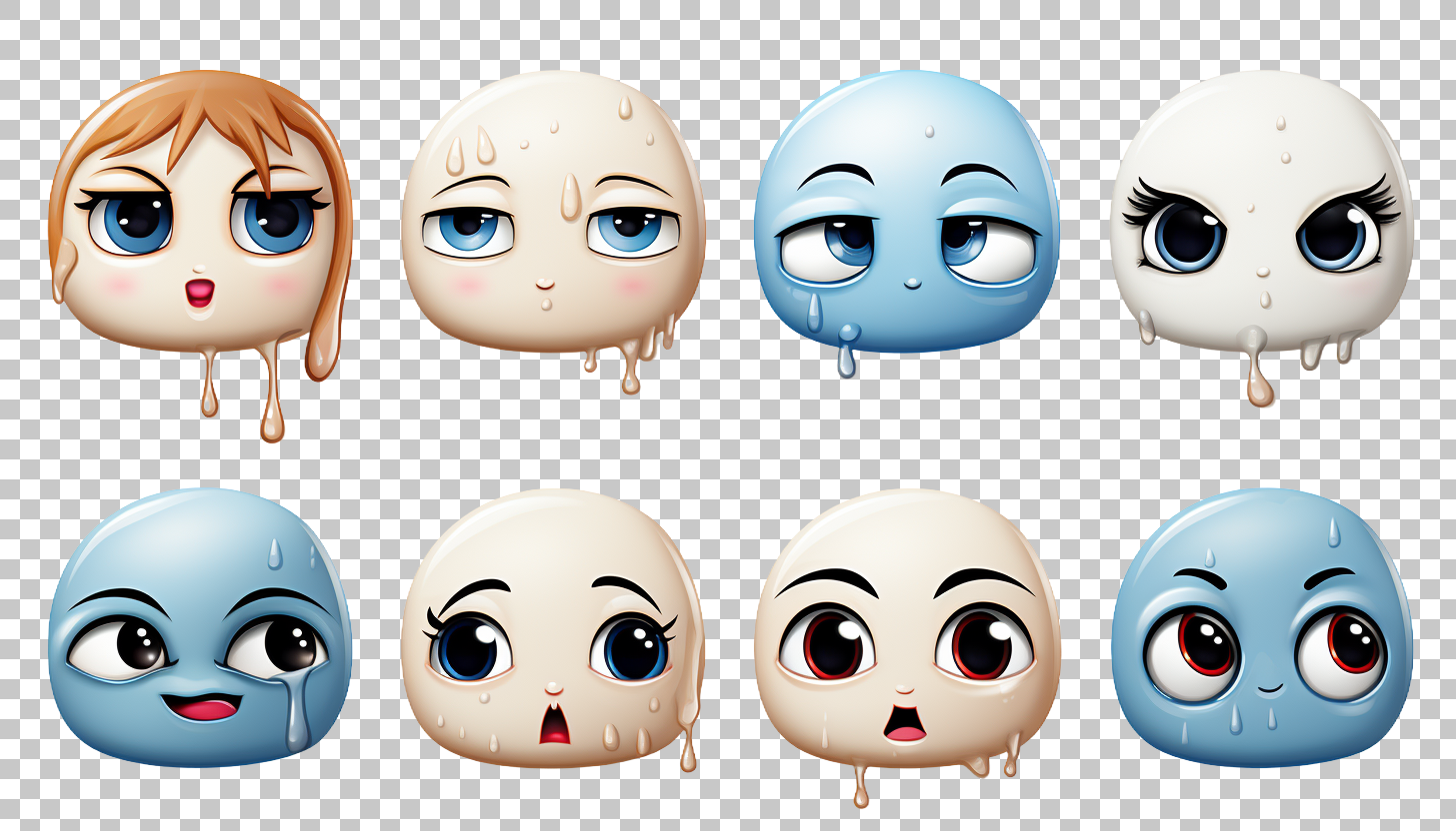 Sad Face Emoji PNG, Tearful Clipart, Depressed Icon