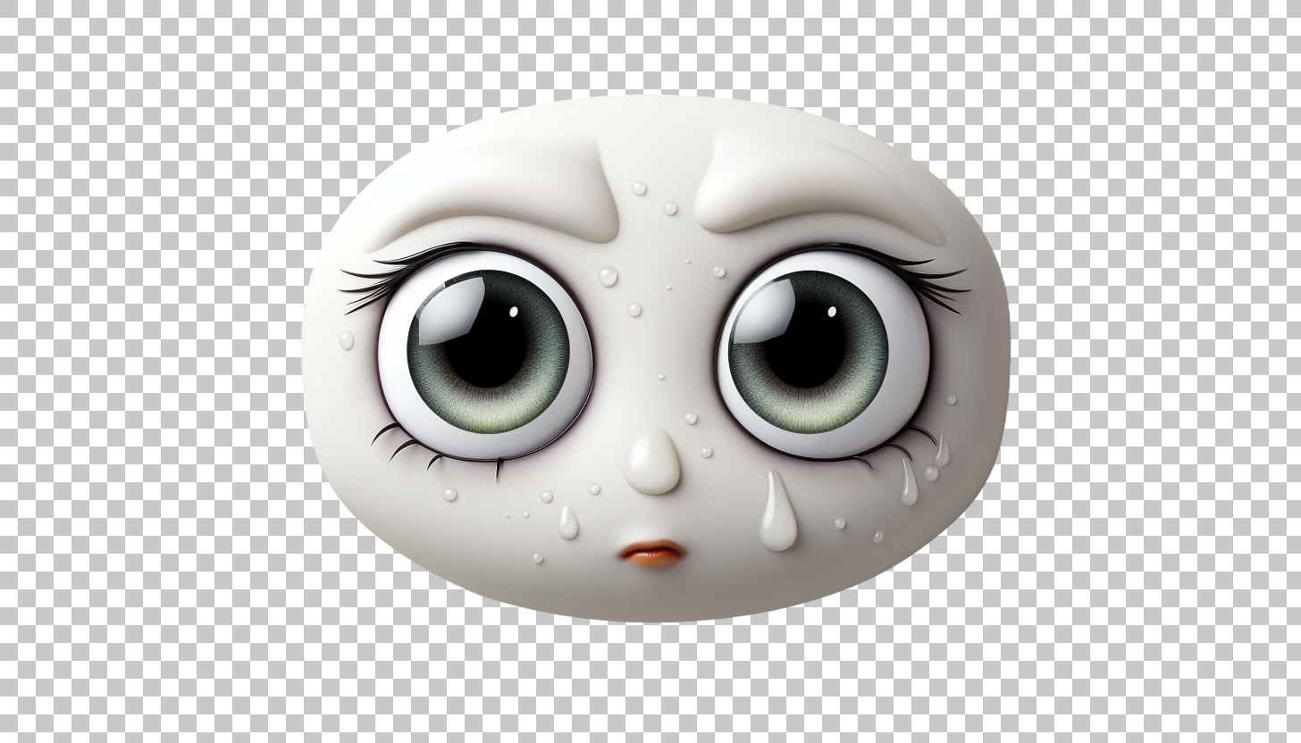 Sad Face Emoji PNG, Tearful Clipart, Unhappy Icon