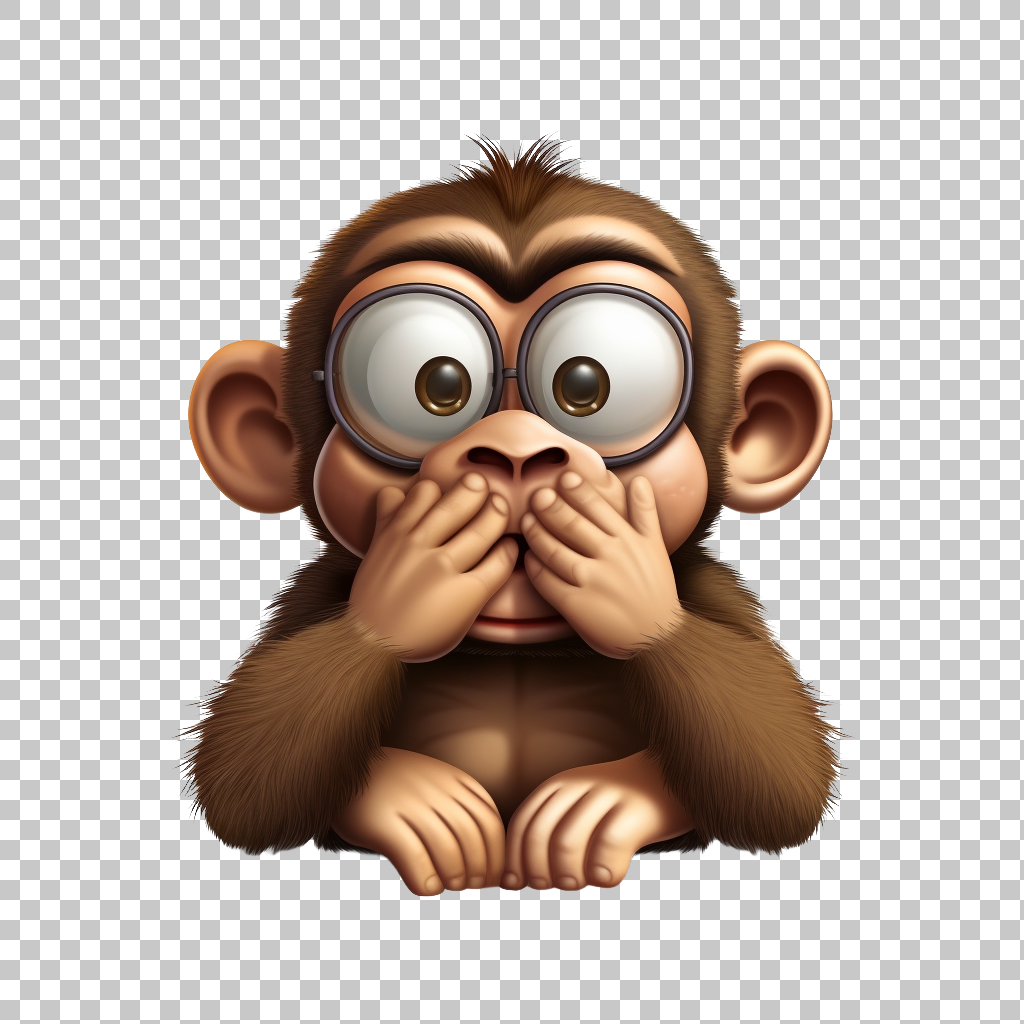 See No Evil Monkey Emoji, Humorous animal, Three Wise Monkeys