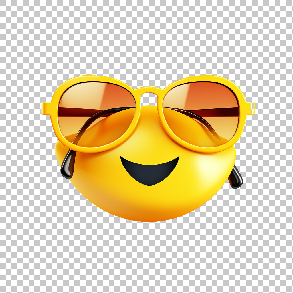 Relaxed Expression, Smiling Face with Sunglasses Emoji png, Chill Symbol