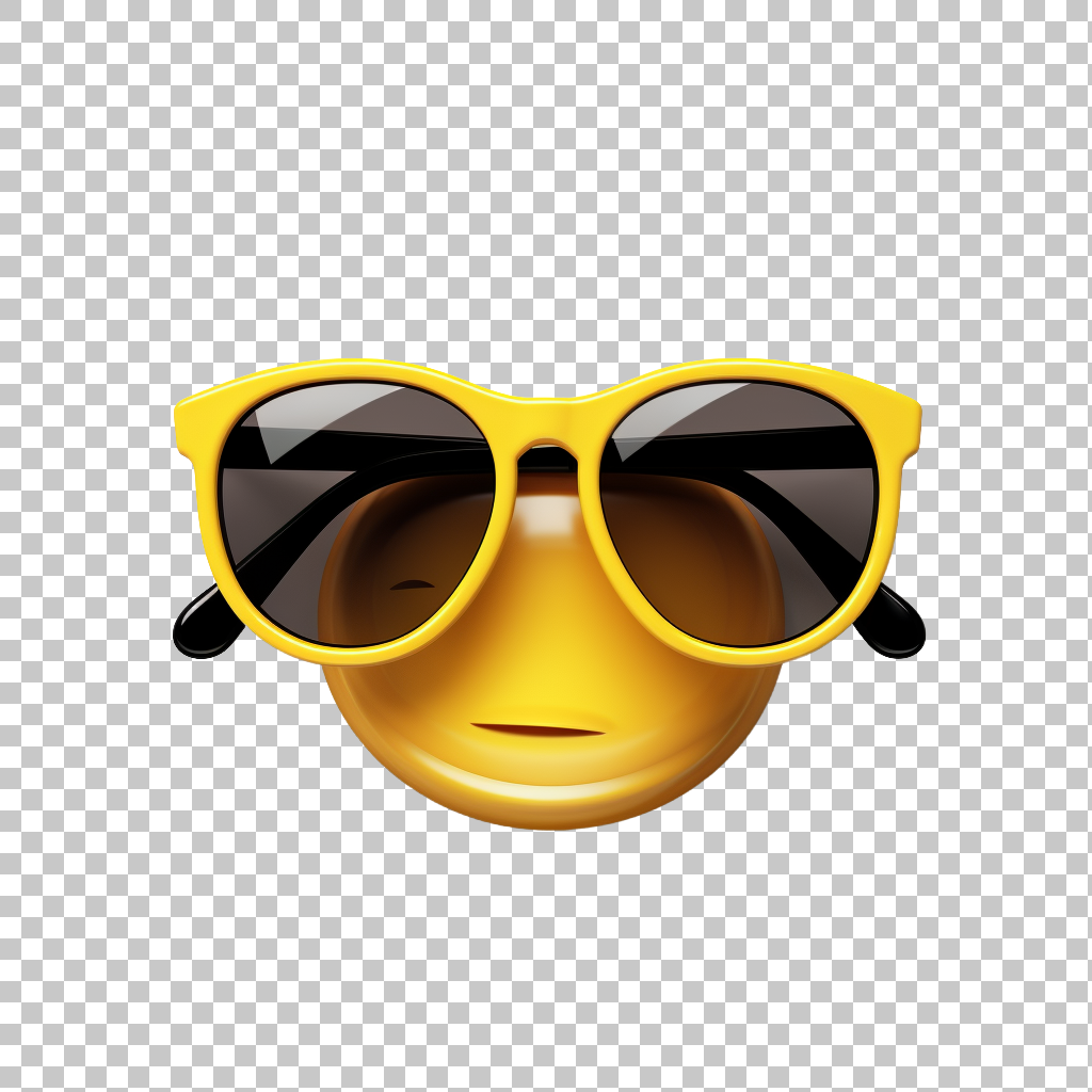 Sunny Disposition, Smiling Face with Sunglasses Emoji png, Care Symbol