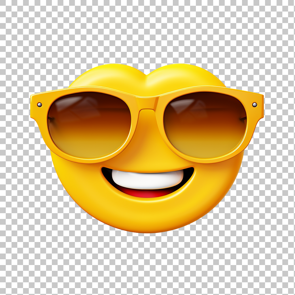 Chill Expression, Smiling Face with Sunglasses Emoji png, Relaxed Symbol
